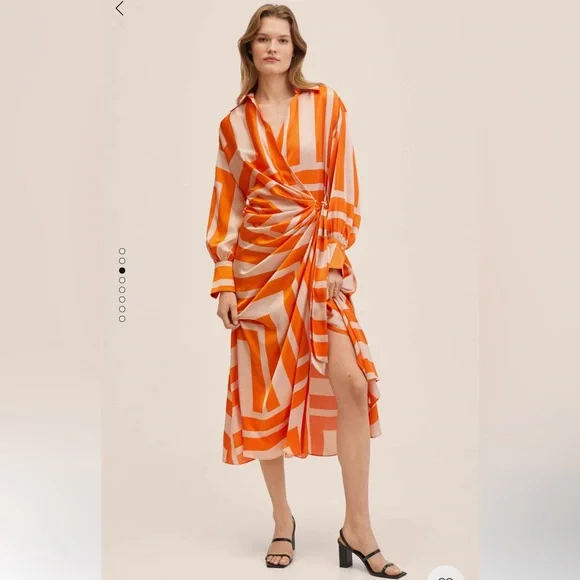 Mango | Dresses | Flowy Wrap Dress From Mango | Poshmark